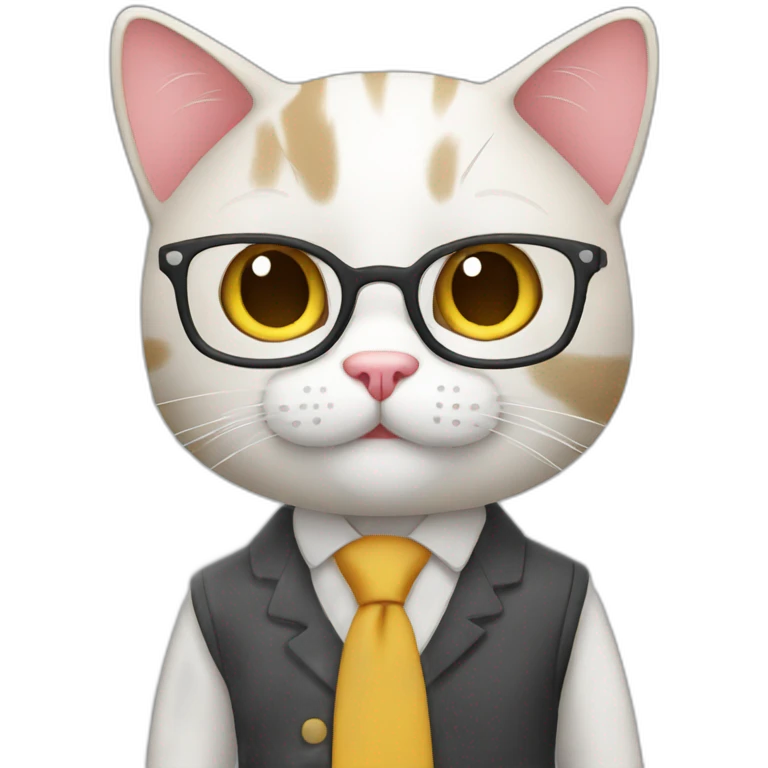 A teacher cat emoji