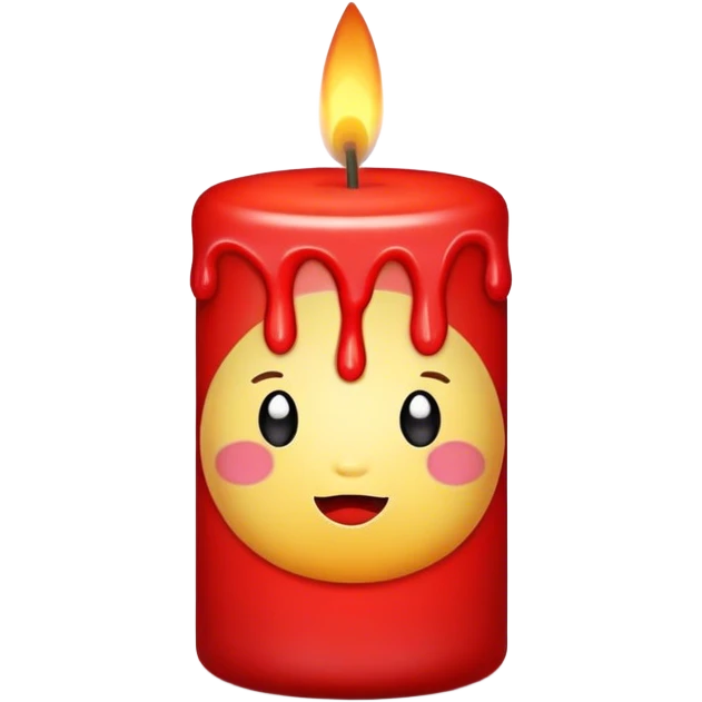 Fat red candle emoji