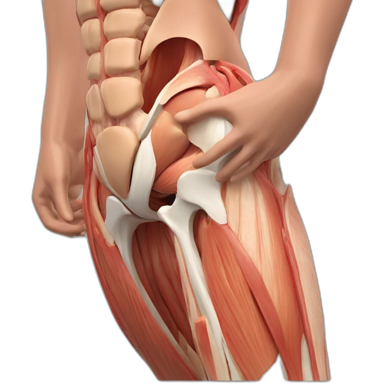 Human anatomy quadriceps muscle 3d model  emoji
