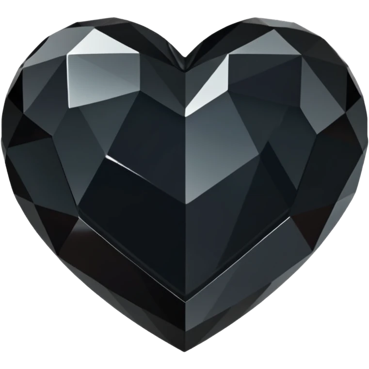 Crystals black heart 3D  emoji