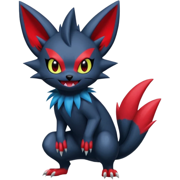 Sneasel-Weavile-Zorua-Fakémon-hybrid-creature (full body)  emoji