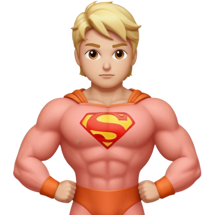 super peach, heroic pose emoji