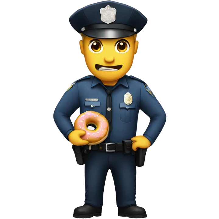 Police eat donut emoji