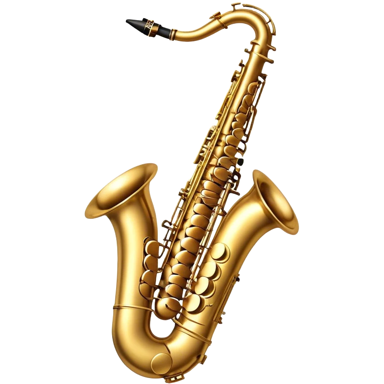 Cinematic Realistic Saxophone, smooth, curving brass body with a golden finish, soft reflections of warm light catching the details, a player’s fingers carefully pressing the keys, glowing with a jazzy, atmospheric charm. emoji