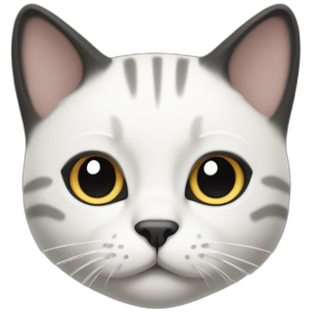 lack-and-white-cat-black-forehead emoji