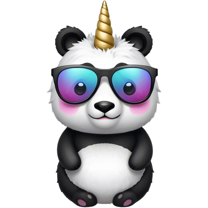 panda unicorn with sunglasses emoji