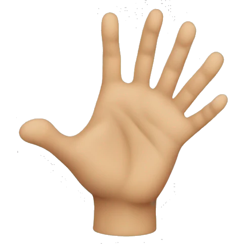 a card-scratching hand emoji