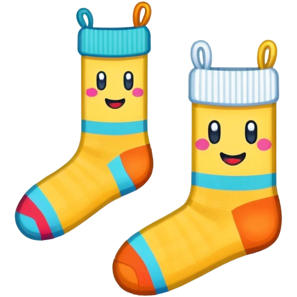 A pixel art emoji of a pair of socks in a retro 16x16 or 32x32 pixel style, using a limited color palette emoji