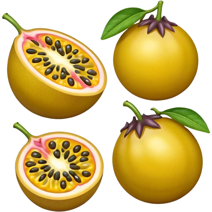 Passion fruit yellow emoji