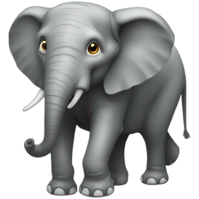 chat sur éléphant emoji