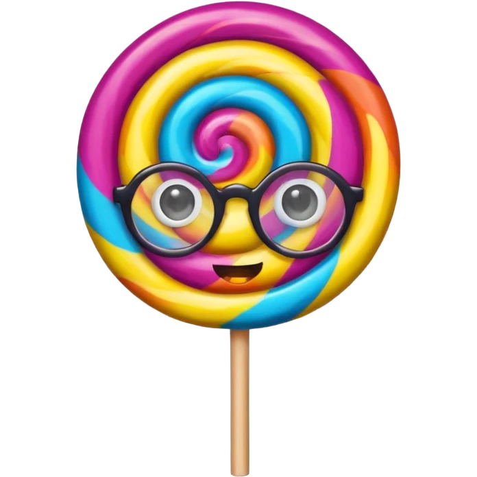 lollipop with eyes and glassess emoji