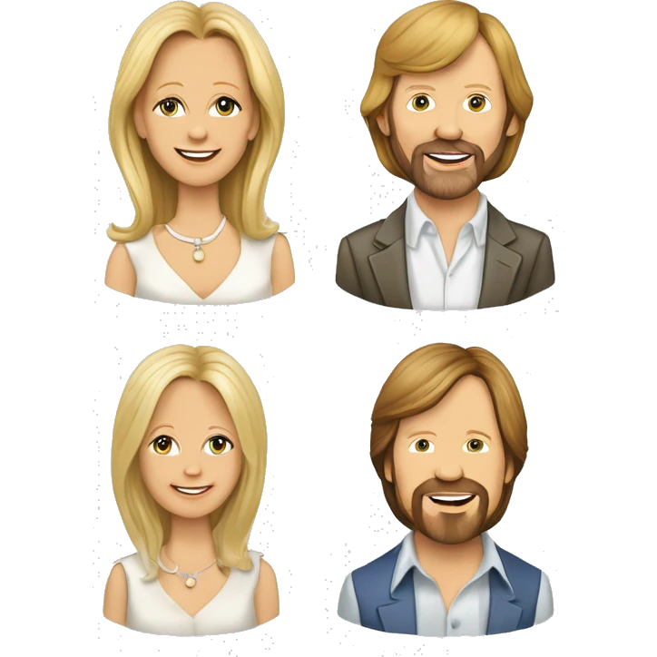 Abba Agnetha Fältskog, Björn Ulvaeus, Benny Andersson en Anni-Frid Lyngstad emoji