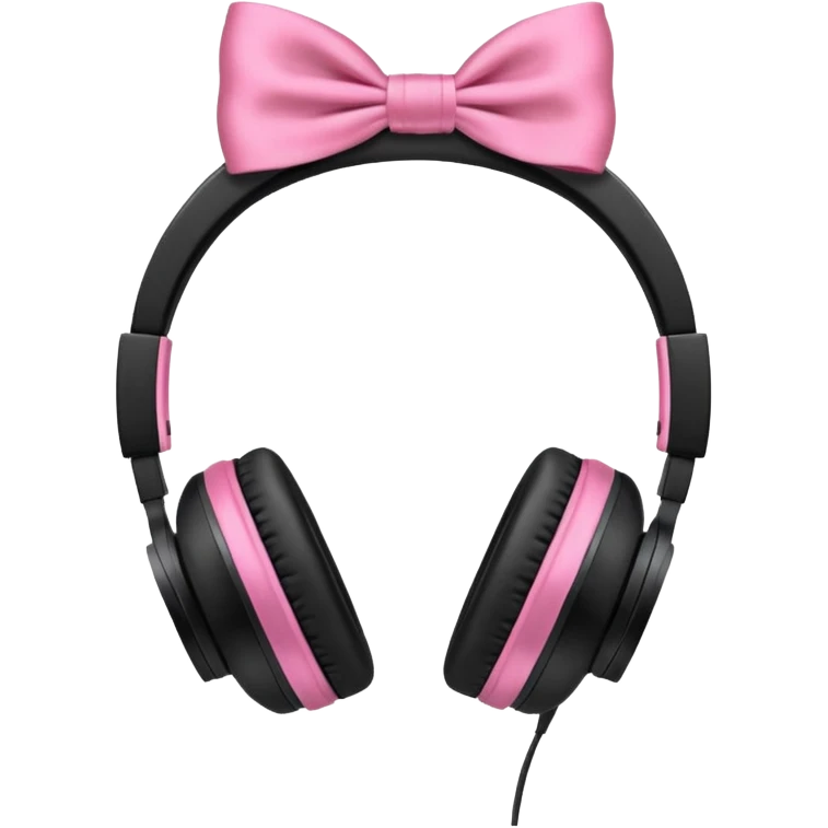headphones with bow on the right side  emoji