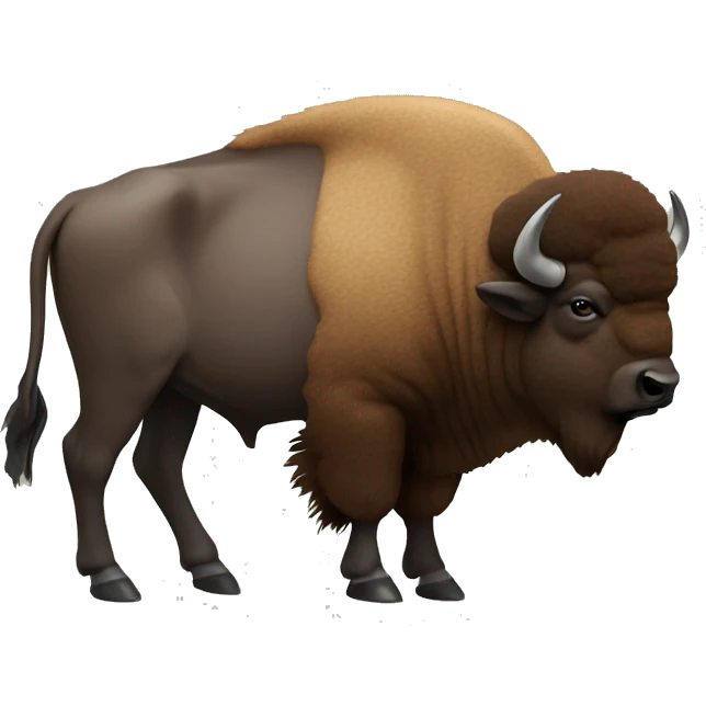a bison that is fishing emoji