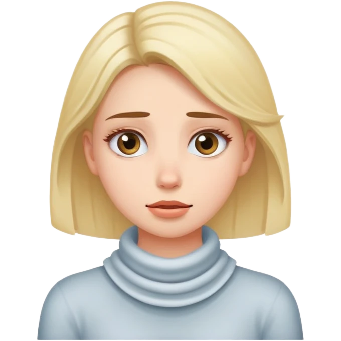 girl with her hands around her next and rolling her eyes  emoji