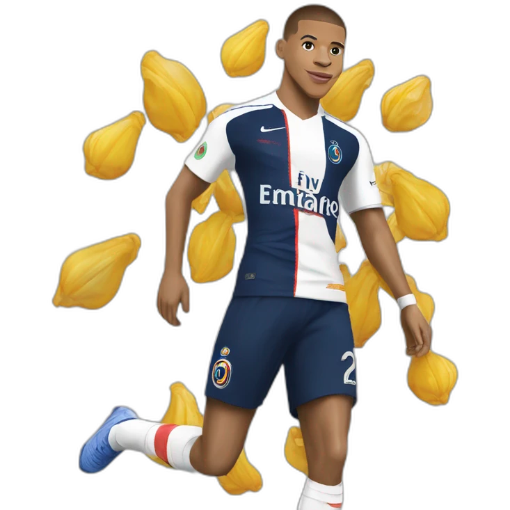 Kylian Mbappé with shell emoji