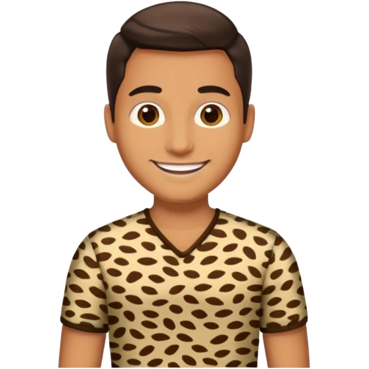 man with dress animal print \ emoji