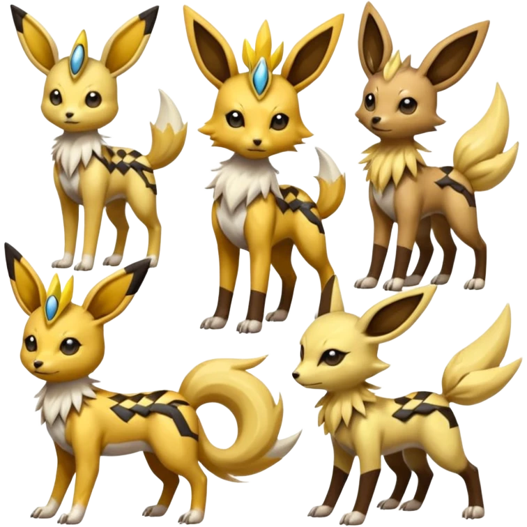Meloetta-Renamon-Umbreon-Jolteon-Beedrill-Manectric-Cresselia-fusion emoji