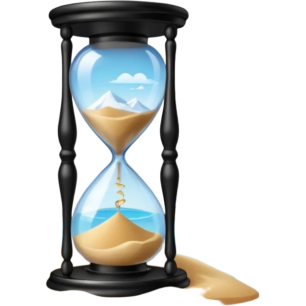 sablier sur neige emoji