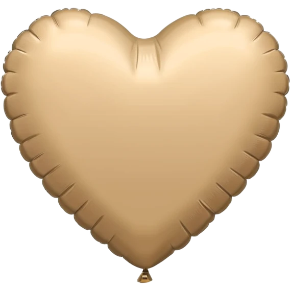Foil balloon beige heart  emoji