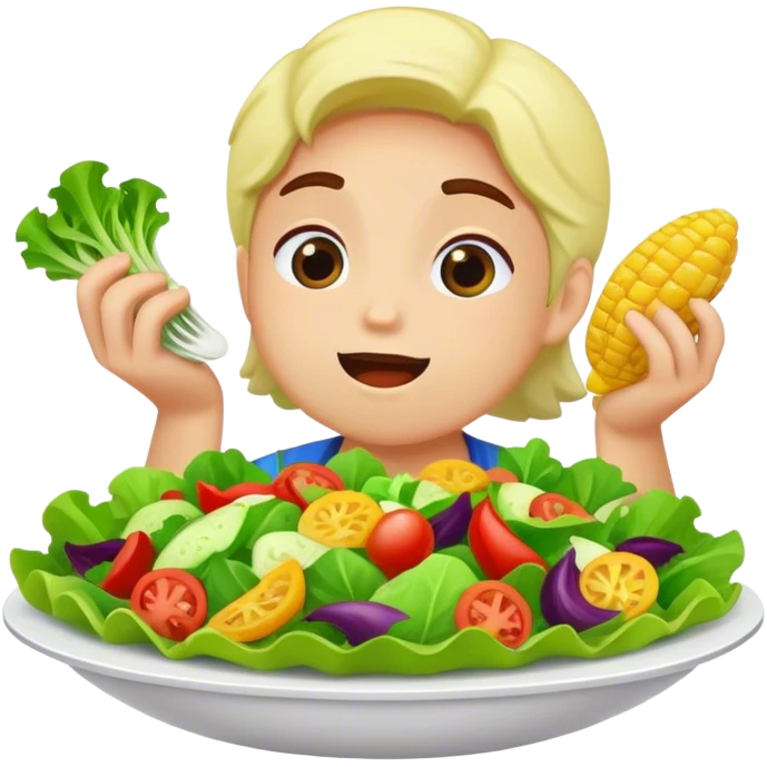Popo eating salad emoji