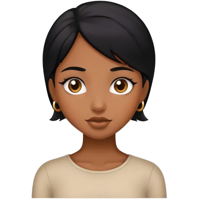Black hair girl emoji