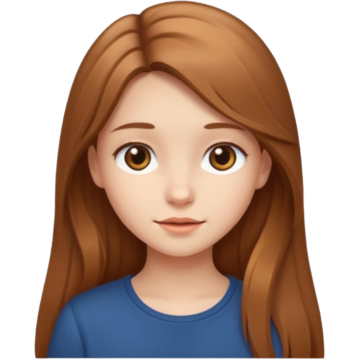 милая девушка с русыми длинными волосами emoji
