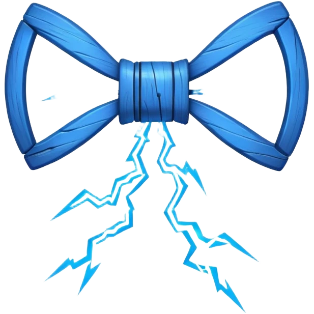 Bow with lightning in the middle emoji