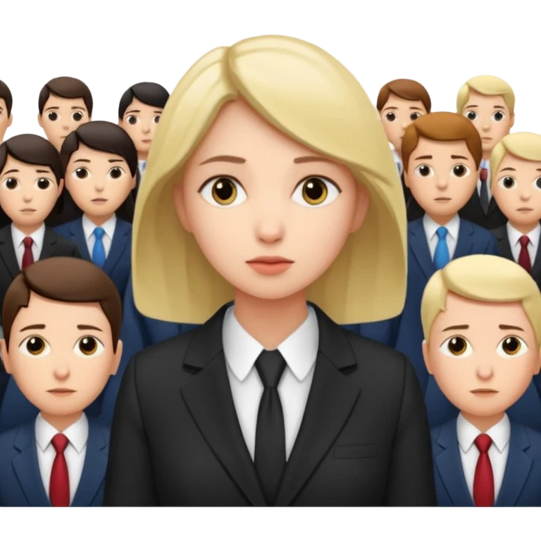 the woman in suits thinks about a lot of people emoji