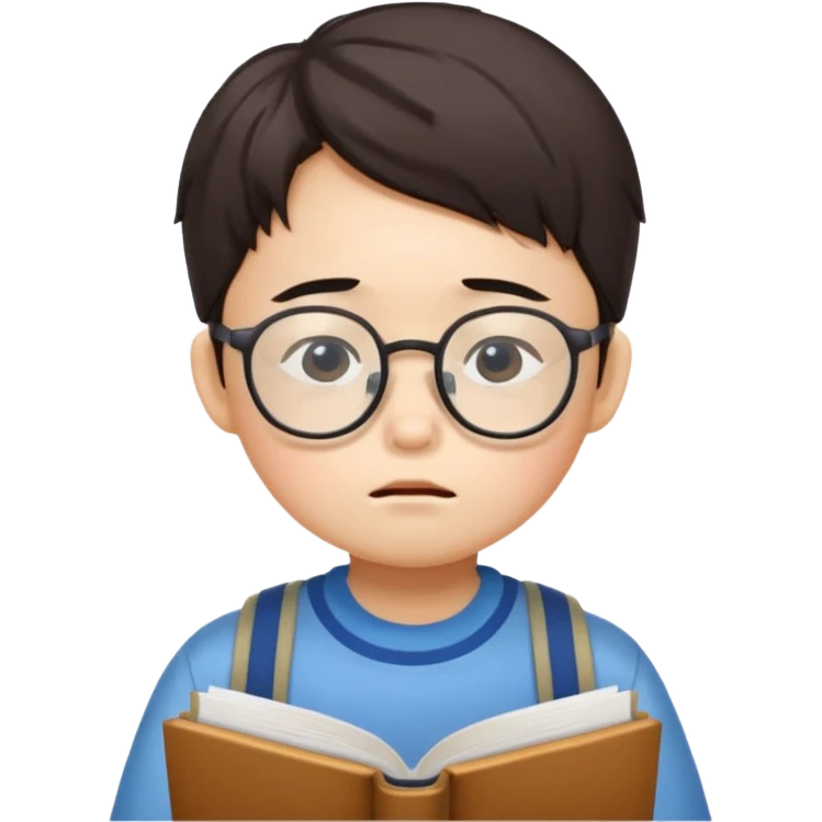 a Korean five-year-old who’s exhausted from studying emoji