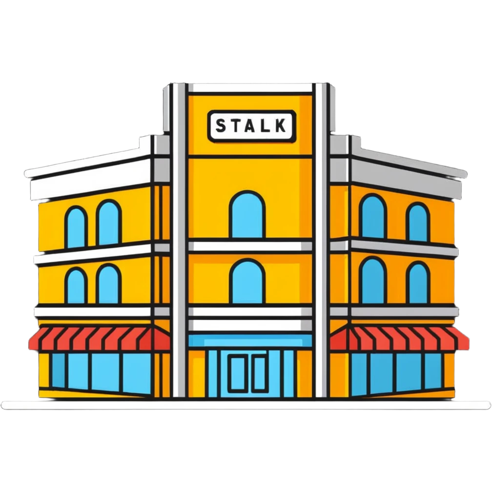 big department store with many shoppers emoji
