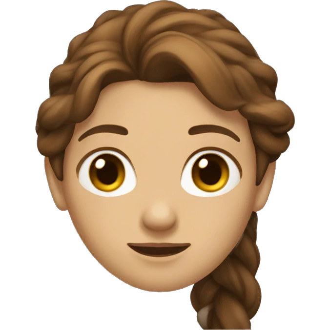 female character with brown ponytail hair in Lord of the rings style emoji