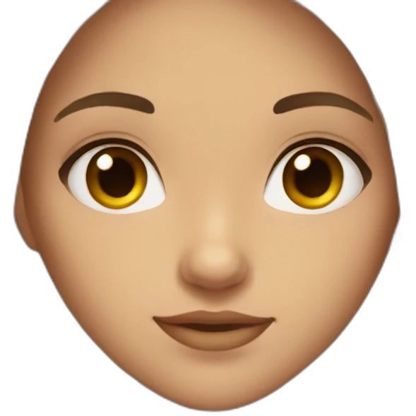 girl long hair brown eyes emoji