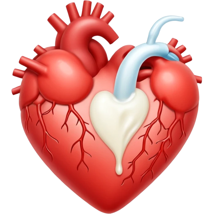 Heart cumshoted by white sperm emoji