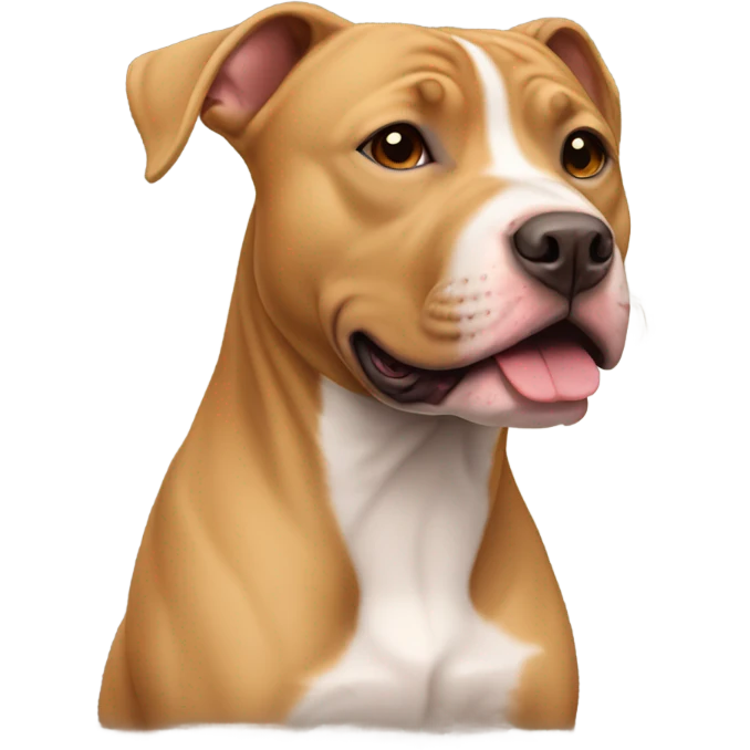 Light brown pit bull emoji