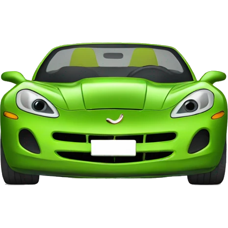 a frog in a corvette  emoji