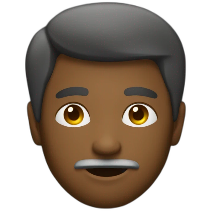 Hombre colocho piel oscura  emoji