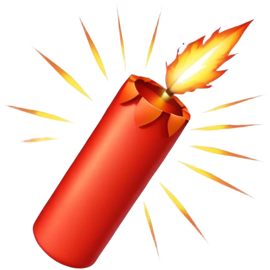 holiday firecracker emoji