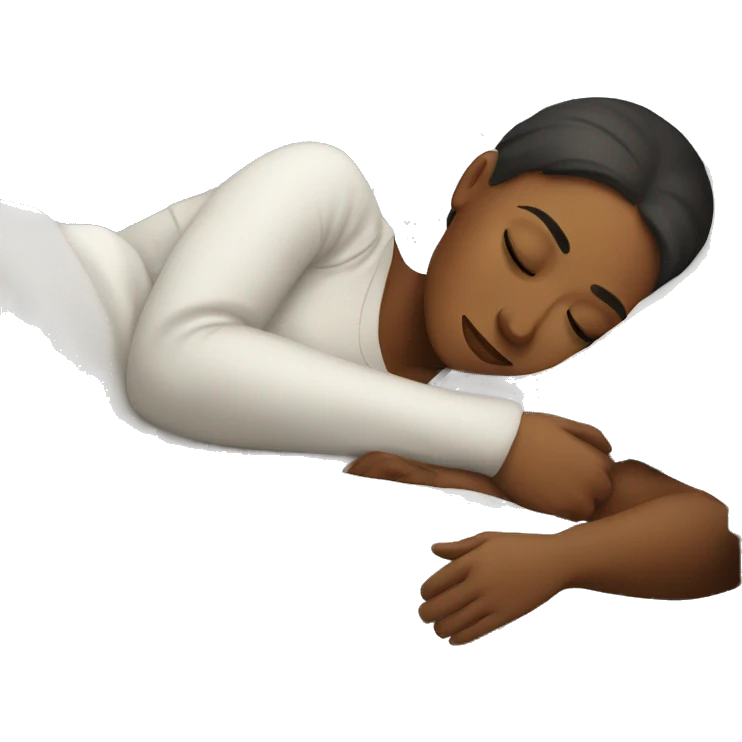 Woman asleep in bed emoji