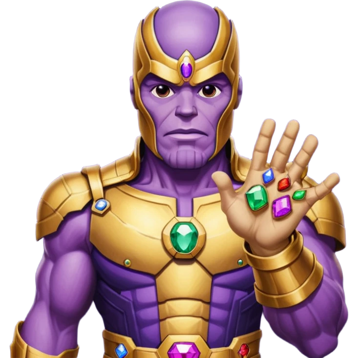 luva do poder manopla thanos vingadores emoji