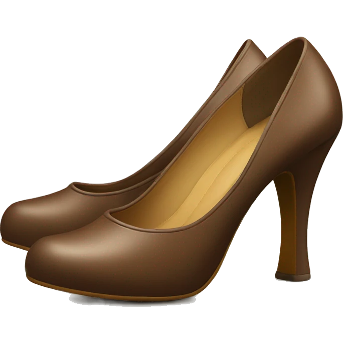 vintage women's high heel shoes brown emoji