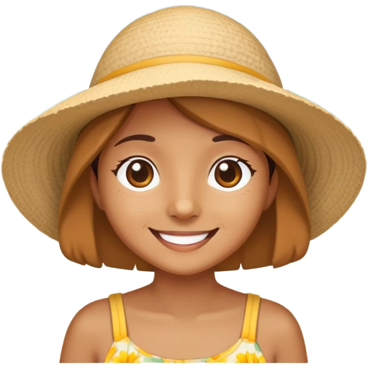 A small bean who loves the beach emoji
