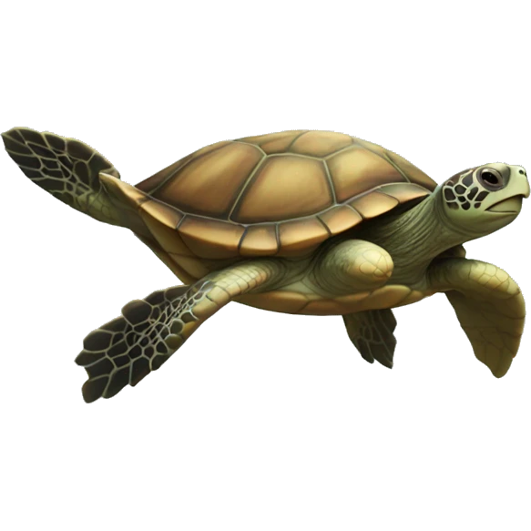 Turtle flying  emoji