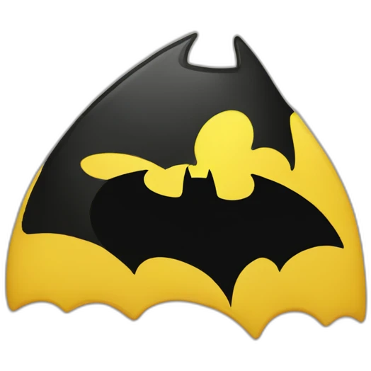Batman logo yellow emoji