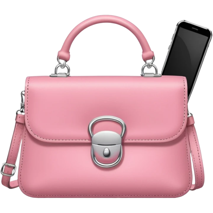 CARTERA rosita  con plata celular  emoji
