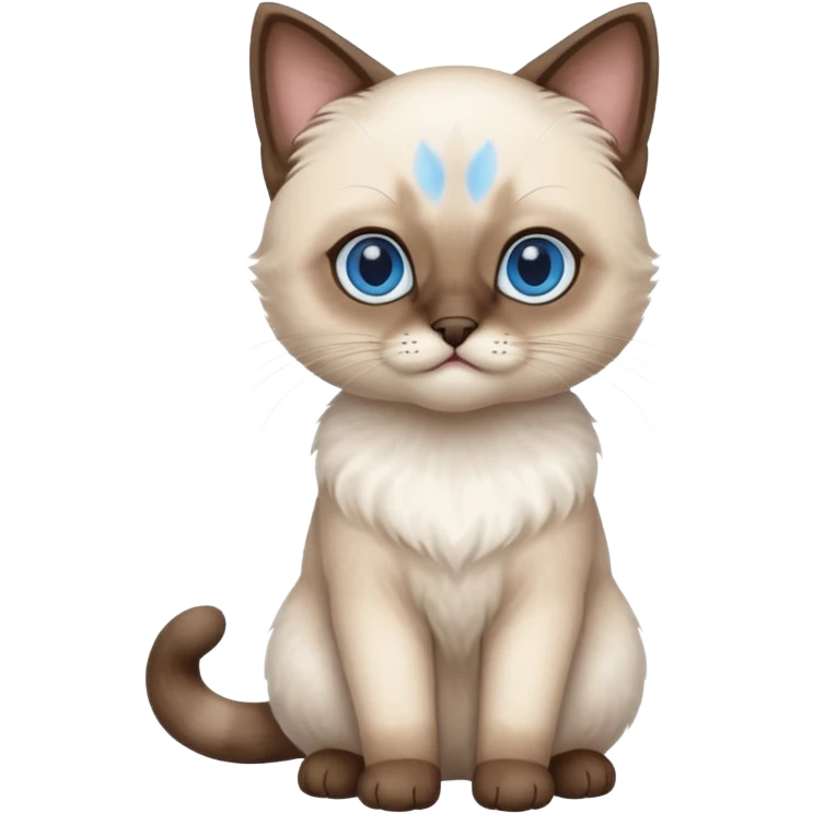 full body of baby Slamese cat  emoji