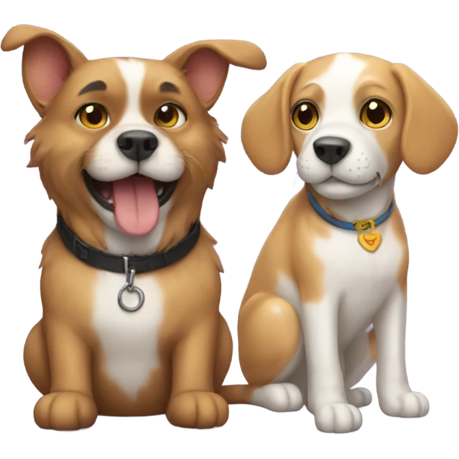 cat and dog emoji
