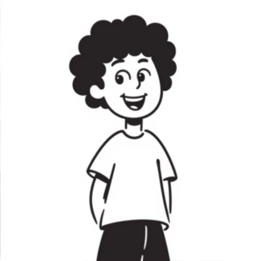 mixed-race girl with shaved curly black hair emoji