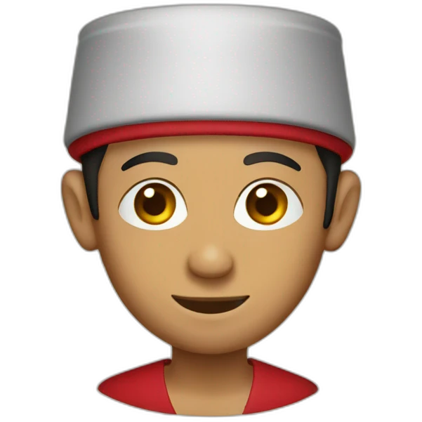 Moroccan wearing fez hat emoji