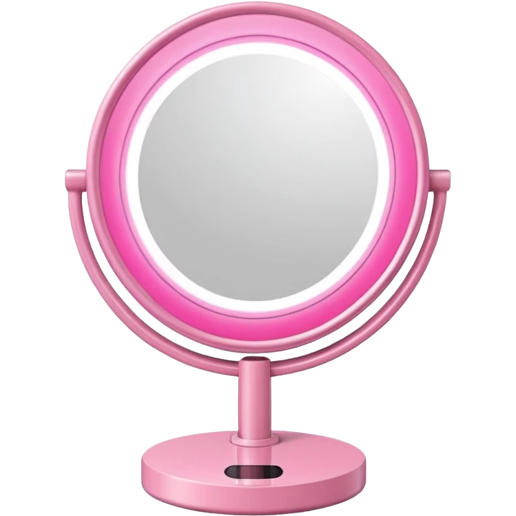 Pink LED vanity mirror  emoji